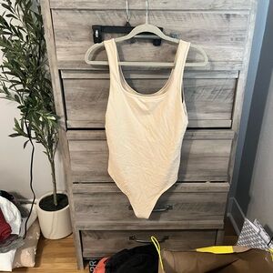 Abercrombie & Fitch Nude/Beige Square neck Bodysuit
